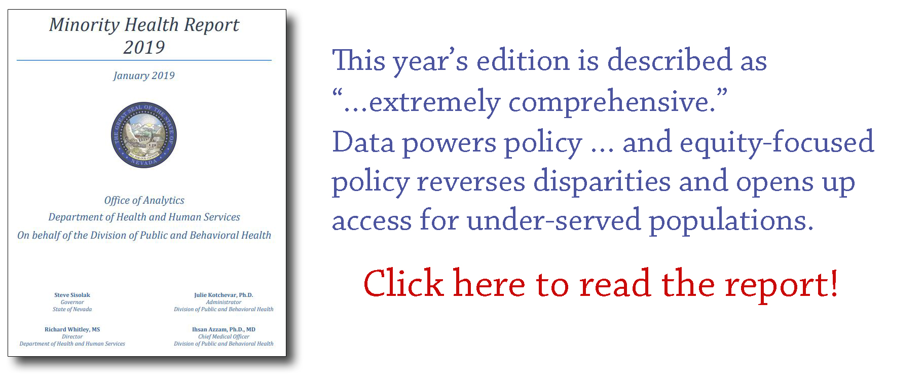 2019 Minority Health Report from Nevada Department of Health and Human Services